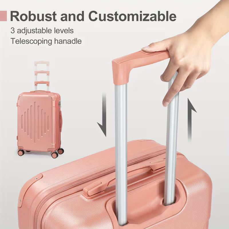 Suitcases hard-shell 12 20 24 28 inches of 4 featuring corner guards available in sizes and these durable cases come with 360-degree spinner wheels offering a spacious and lightweight option for travel